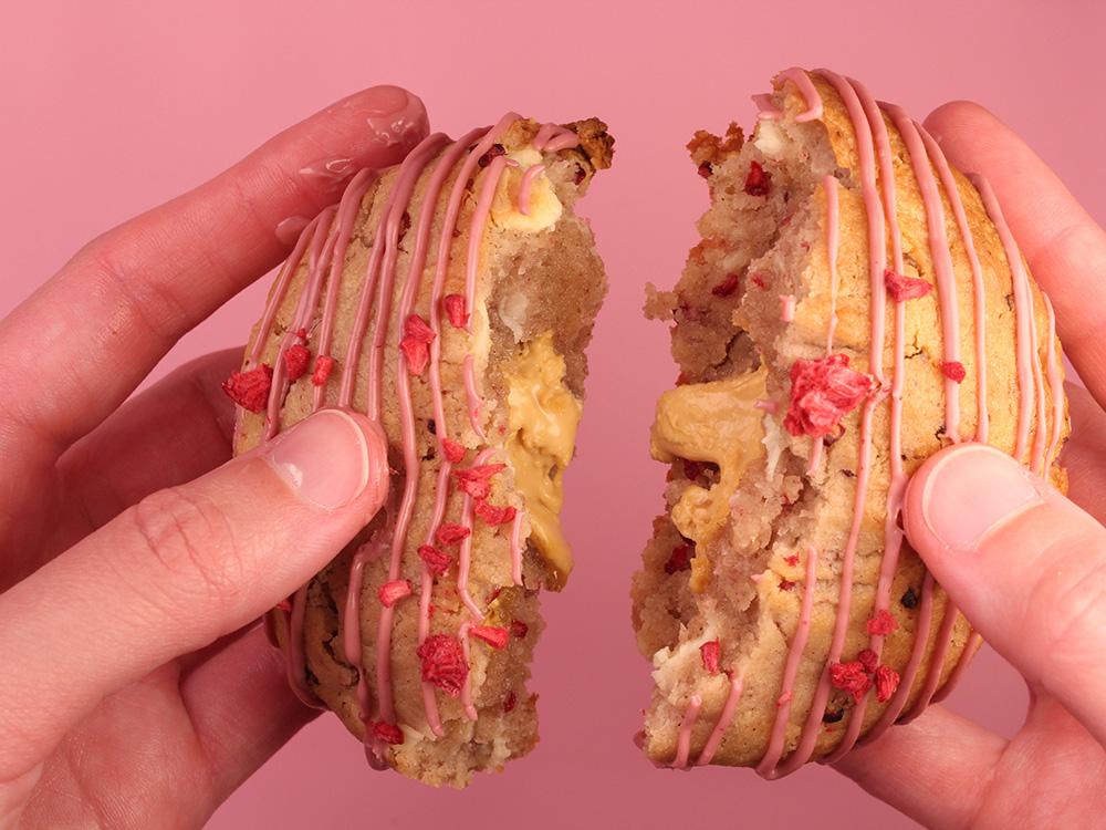 Фото Малинове | Купити малинове печиво з карамелізованим шоколадом