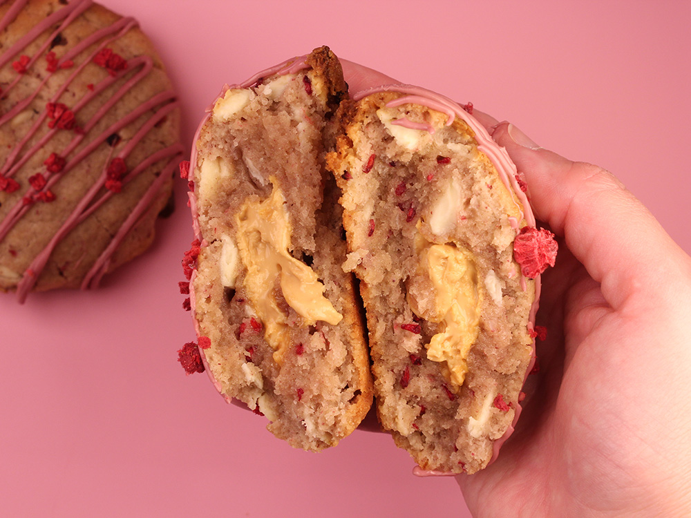 Фото Малинове | Купити малинове печиво з карамелізованим шоколадом